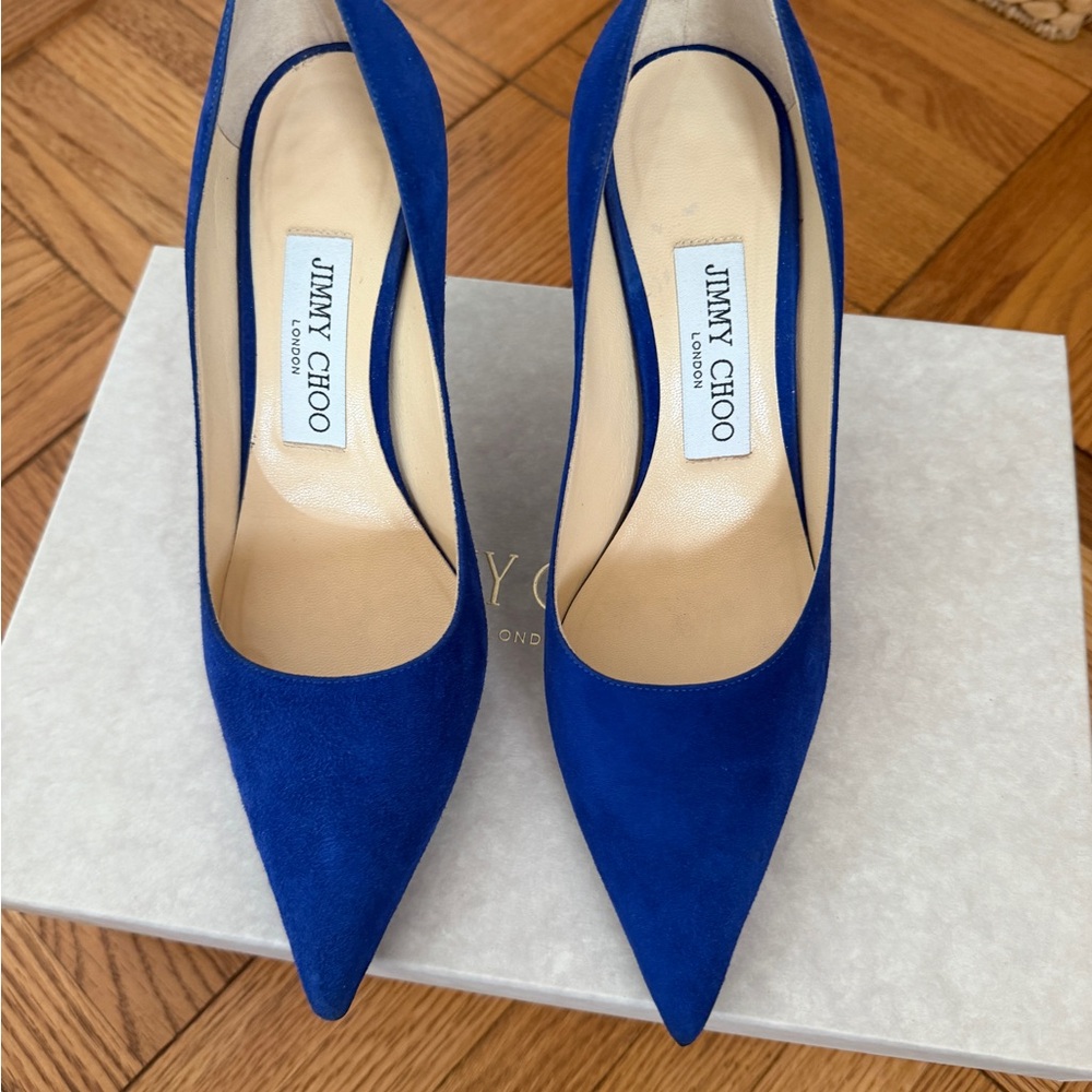 Jimmy Choo Cobalt Blue Suede heels